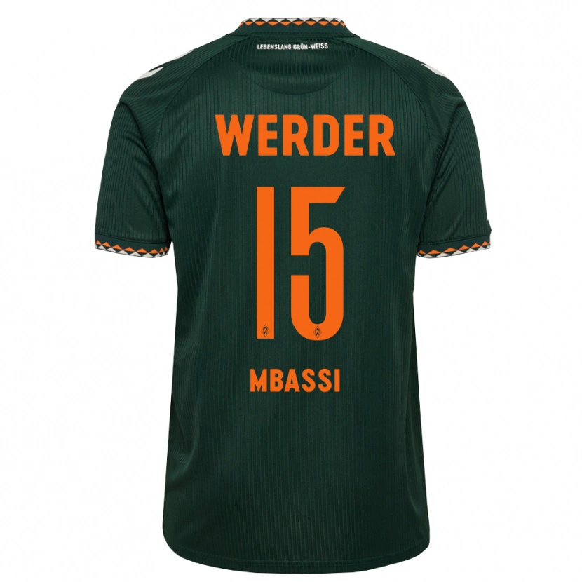 Danxen Herren Mario Mbassi #15 Dunkelgrün Orange Weiß Auswärtstrikot Trikot 2026/27 T-Shirt