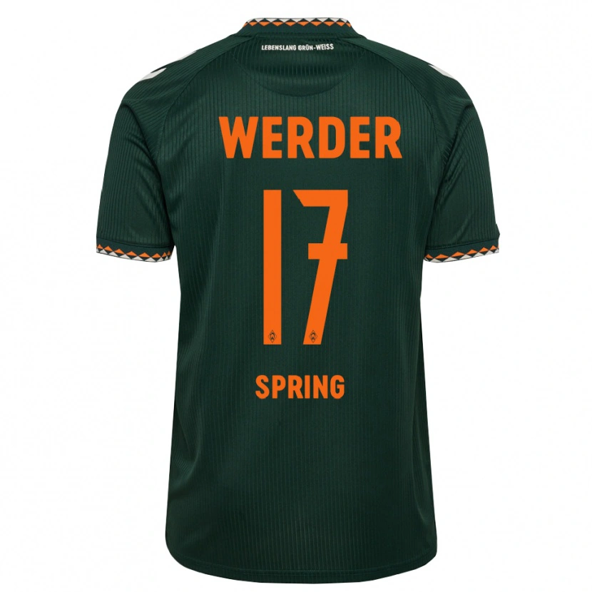 Danxen Herren Ole Spring #17 Dunkelgrün Orange Weiß Auswärtstrikot Trikot 2026/27 T-Shirt
