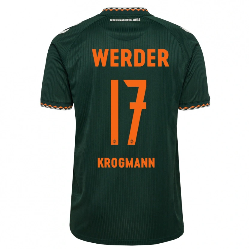 Danxen Herren Avid Krogmann #17 Dunkelgrün Orange Weiß Auswärtstrikot Trikot 2026/27 T-Shirt