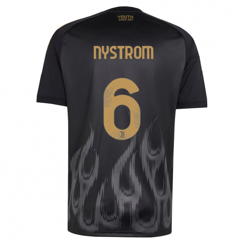 Danxen Herren Paulina Nyström #6 Schwarz Braun Ausweichtrikot Trikot 2026/27 T-Shirt