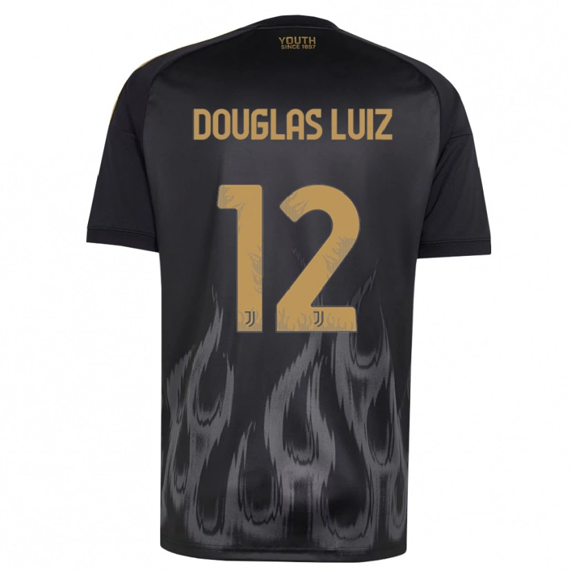 Danxen Herren Douglas Luiz #12 Schwarz Braun Ausweichtrikot Trikot 2026/27 T-Shirt