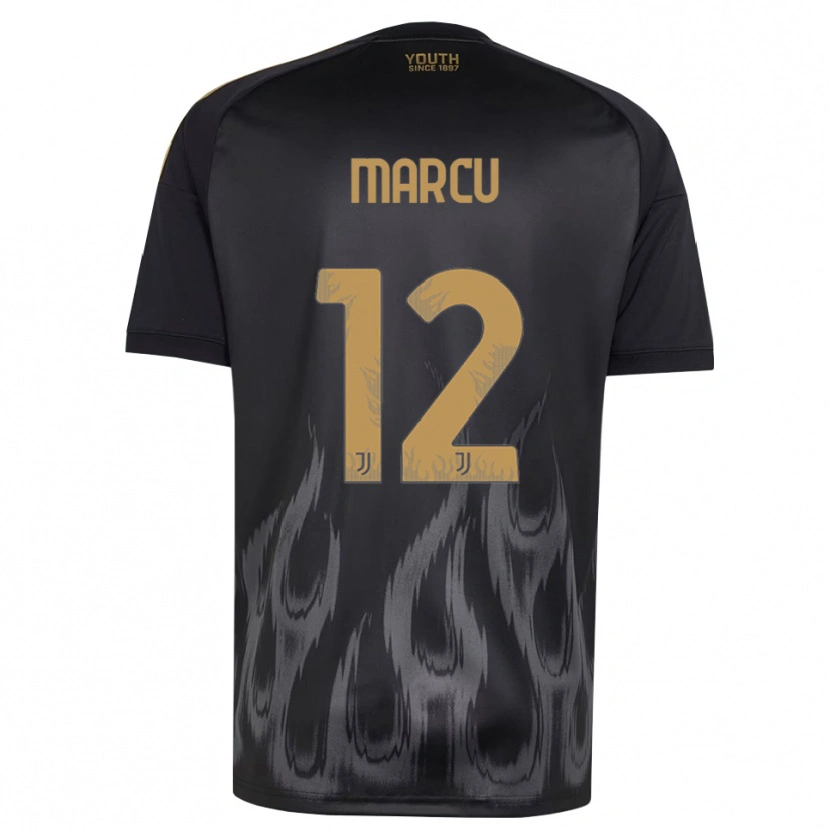 Danxen Herren Alessio Marcu #12 Schwarz Braun Ausweichtrikot Trikot 2026/27 T-Shirt