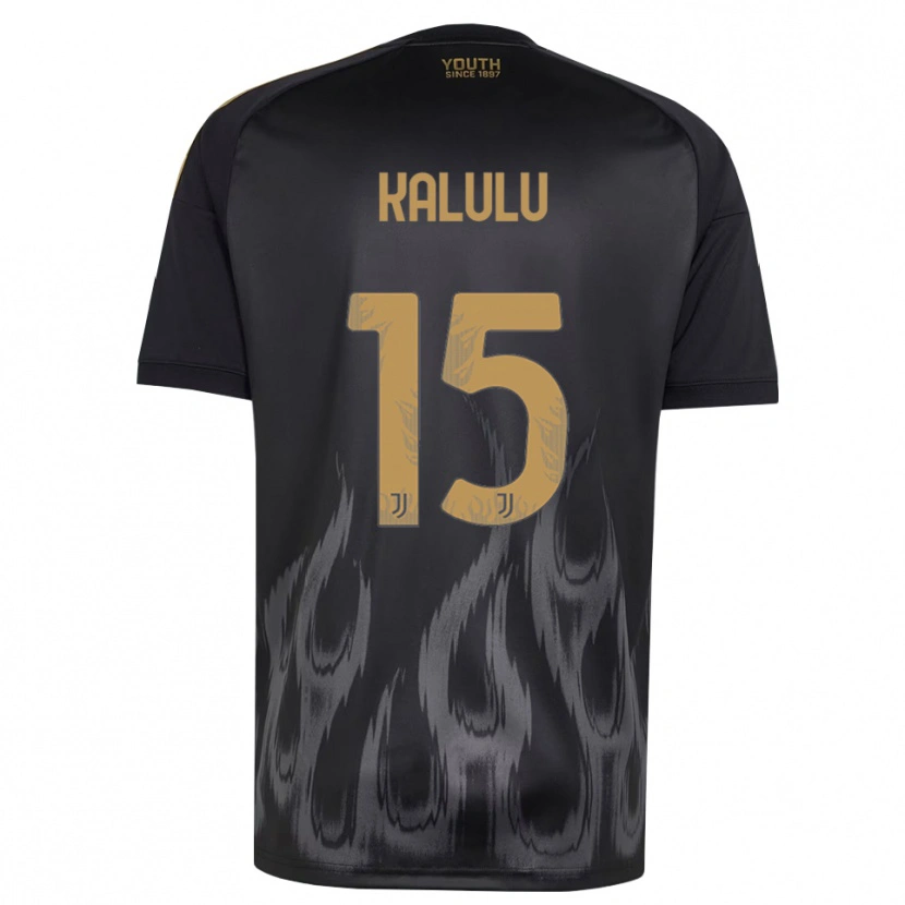 Danxen Herren Pierre Kalulu #15 Schwarz Braun Ausweichtrikot Trikot 2026/27 T-Shirt