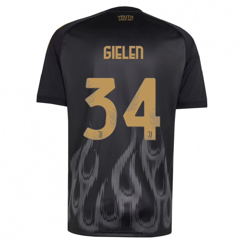 Danxen Herren Wout Gielen #34 Schwarz Braun Ausweichtrikot Trikot 2026/27 T-Shirt