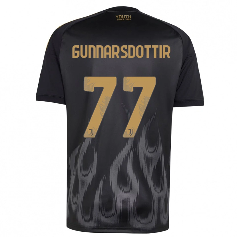 Danxen Herren Sara Bjork Gunnarsdottir #77 Schwarz Braun Ausweichtrikot Trikot 2026/27 T-Shirt