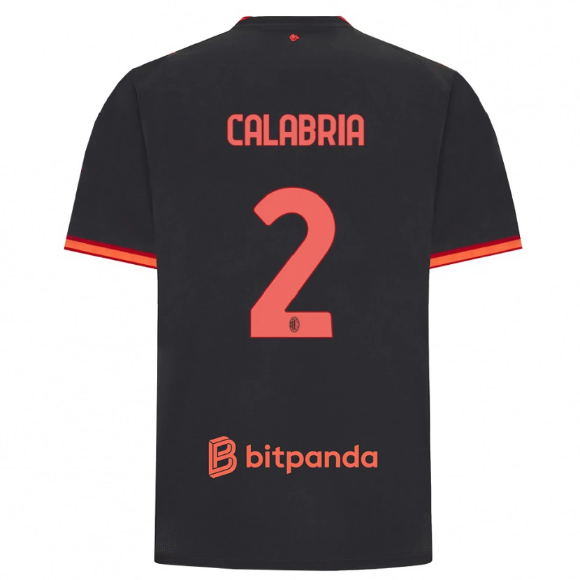 Danxen Herren Davide Calabria #2 Schwarz Rot Ausweichtrikot Trikot 2026/27 T-Shirt