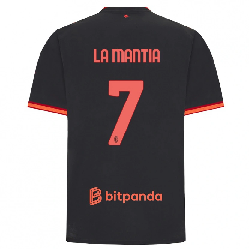 Danxen Herren Simon La Mantia #7 Schwarz Rot Ausweichtrikot Trikot 2026/27 T-Shirt