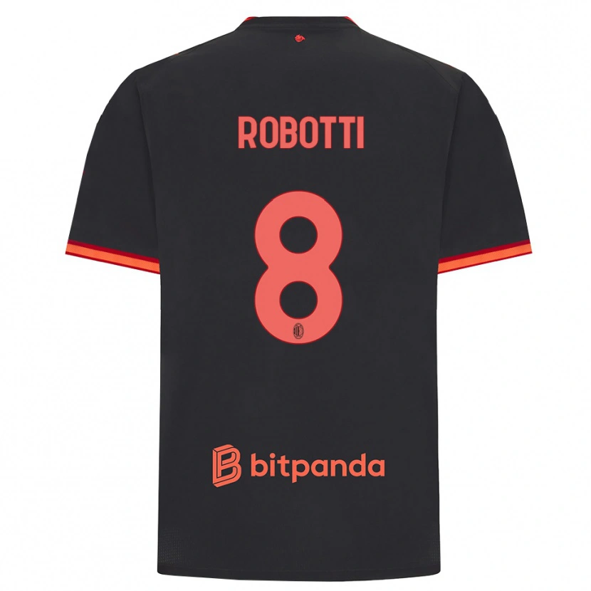 Danxen Herren Giovanni Robotti #8 Schwarz Rot Ausweichtrikot Trikot 2026/27 T-Shirt
