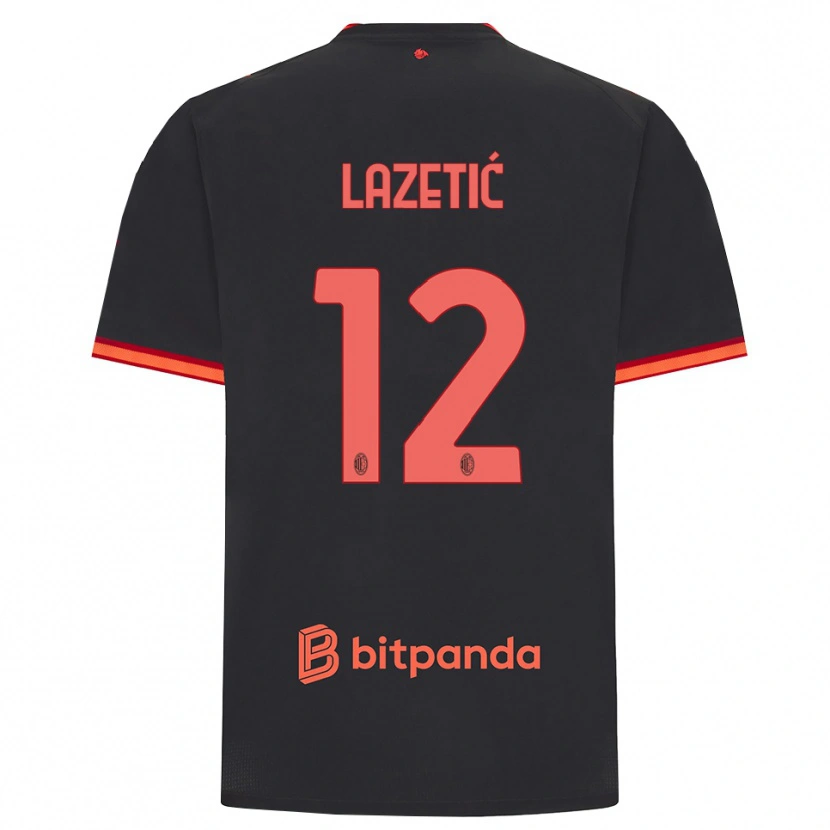 Danxen Herren Marko Lazetic #12 Schwarz Rot Ausweichtrikot Trikot 2026/27 T-Shirt