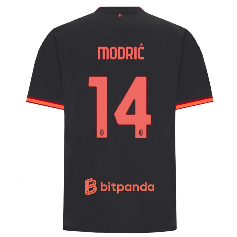 Danxen Herren Luka Modrić #14 Schwarz Rot Ausweichtrikot Trikot 2026/27 T-Shirt