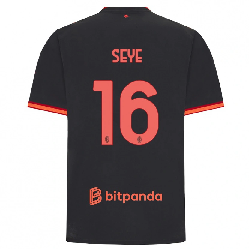 Danxen Herren Abdou Seye #16 Schwarz Rot Ausweichtrikot Trikot 2026/27 T-Shirt