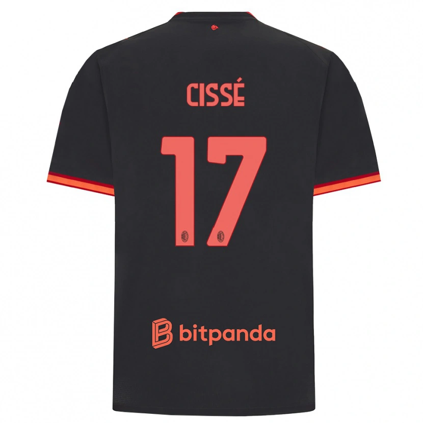 Danxen Herren Maiga-Hamadoun Cissé #17 Schwarz Rot Ausweichtrikot Trikot 2026/27 T-Shirt