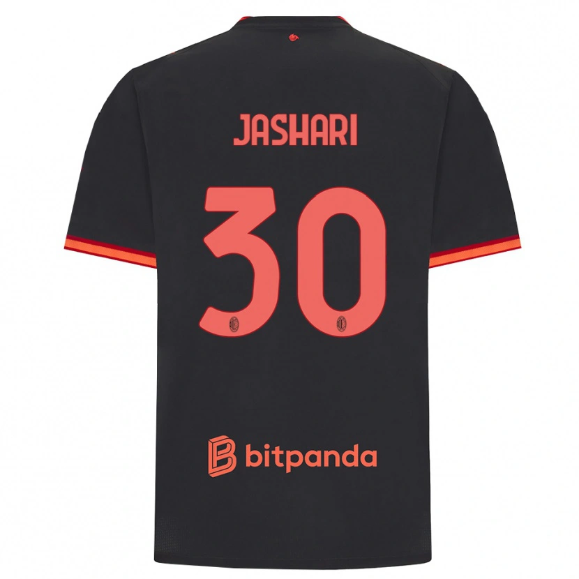 Danxen Herren Ardon Jashari #30 Schwarz Rot Ausweichtrikot Trikot 2026/27 T-Shirt