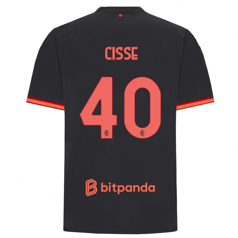 Danxen Herren El Hadji Malick Cissé #40 Schwarz Rot Ausweichtrikot Trikot 2026/27 T-Shirt