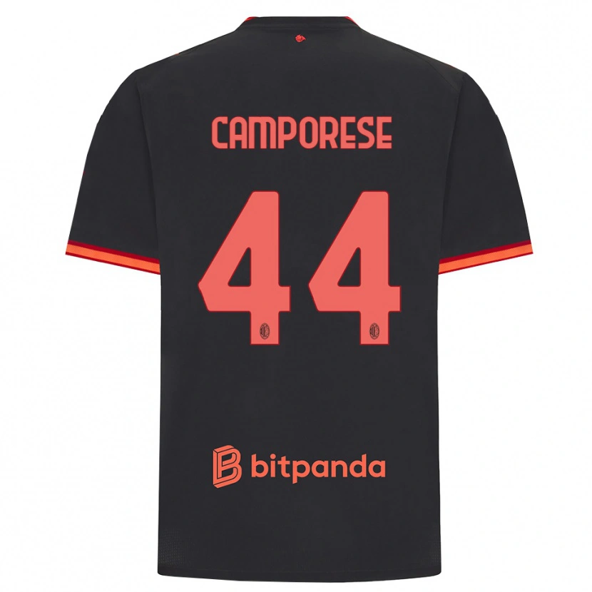 Danxen Herren Michele Camporese #44 Schwarz Rot Ausweichtrikot Trikot 2026/27 T-Shirt