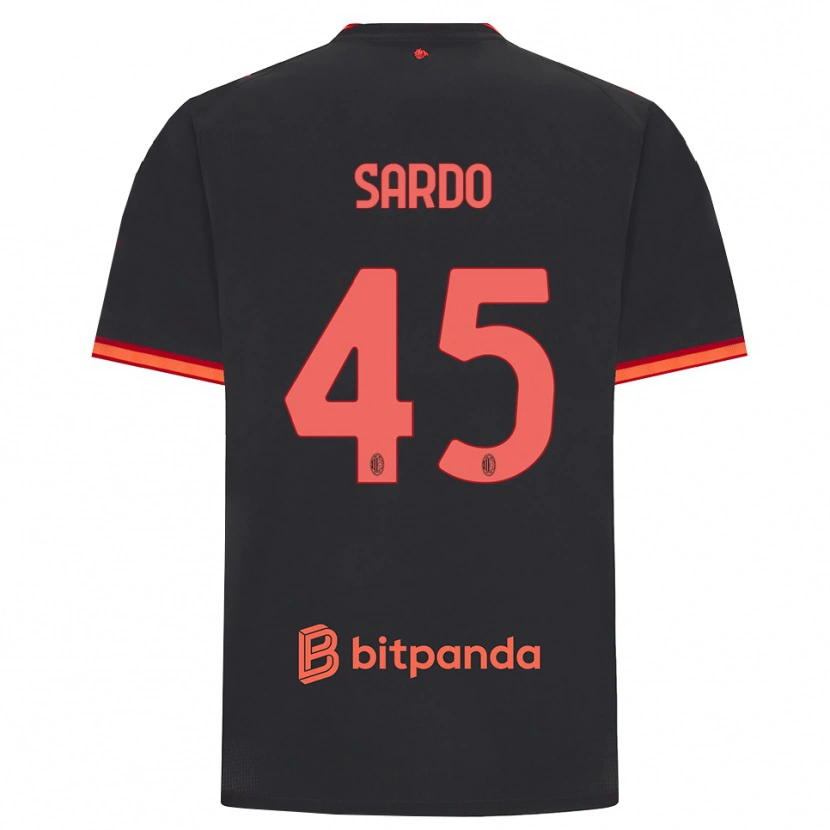 Danxen Herren Jacopo Sardo #45 Schwarz Rot Ausweichtrikot Trikot 2026/27 T-Shirt