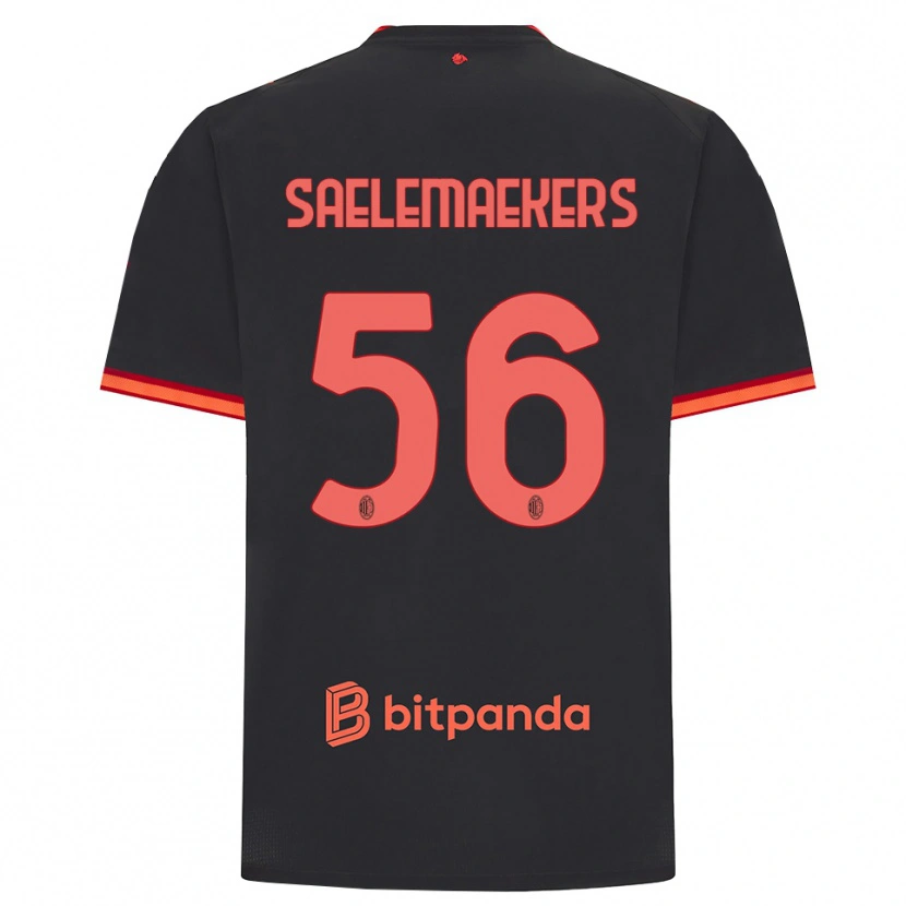 Danxen Herren Alexis Saelemaekers #56 Schwarz Rot Ausweichtrikot Trikot 2026/27 T-Shirt