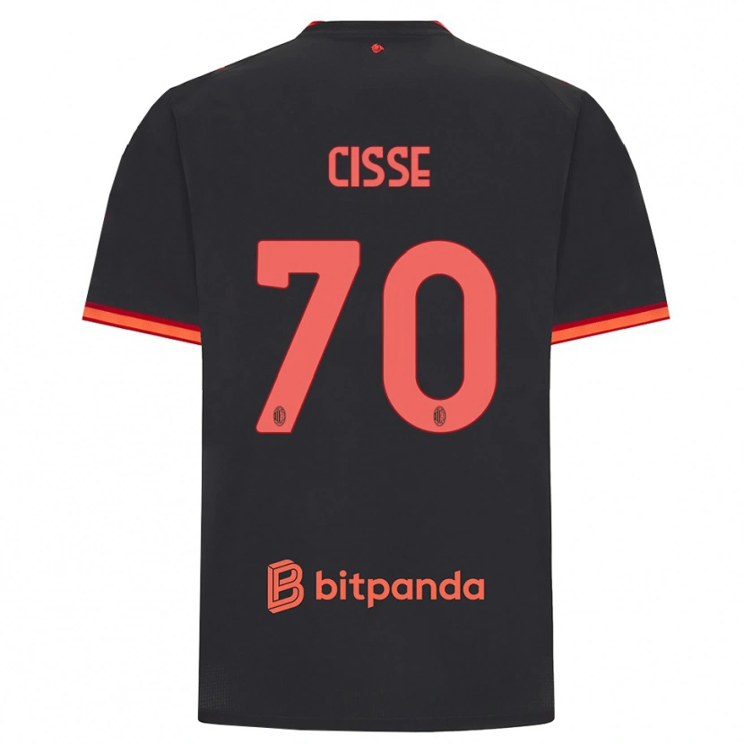 Danxen Herren Alphadjo Cissè #70 Schwarz Rot Ausweichtrikot Trikot 2026/27 T-Shirt
