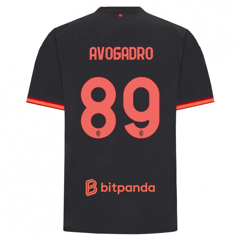 Danxen Herren Pietro Avogadro #89 Schwarz Rot Ausweichtrikot Trikot 2026/27 T-Shirt