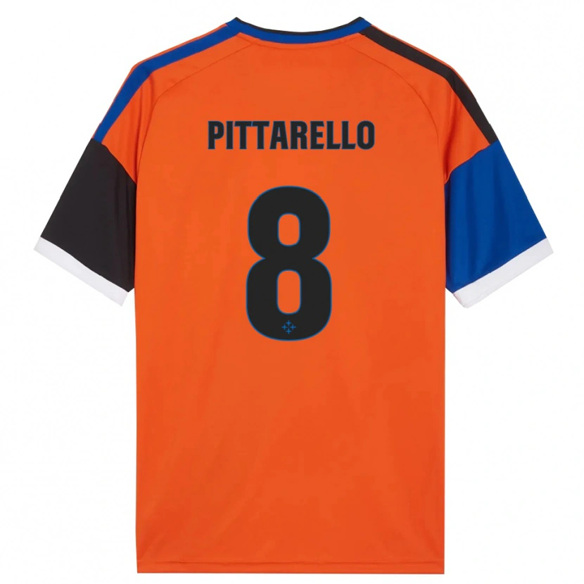 Danxen Herren Filippo Pittarello #8 Orange Blau Schwarz Weiß Auswärtstrikot Trikot 2026/27 T-Shirt