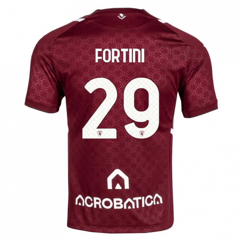 Danxen Damen Niccolò Fortini #29 Burgund Weiß Heimtrikot Trikot 2026/27 T-Shirt