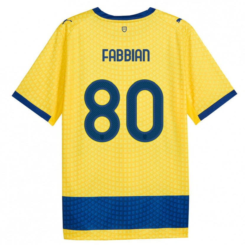 Danxen Damen Giovanni Fabbian #80 Gelb Blau Schwarz Auswärtstrikot Trikot 2026/27 T-Shirt