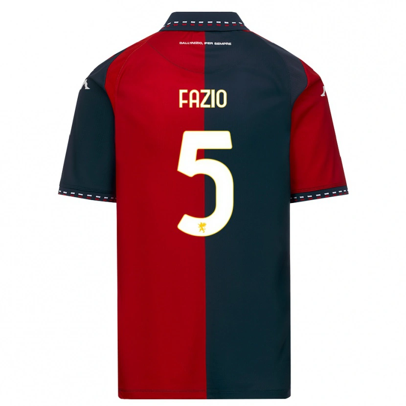 Danxen Damen Lorenzo Fazio #5 Rot Schwarz Weiß Heimtrikot Trikot 2026/27 T-Shirt