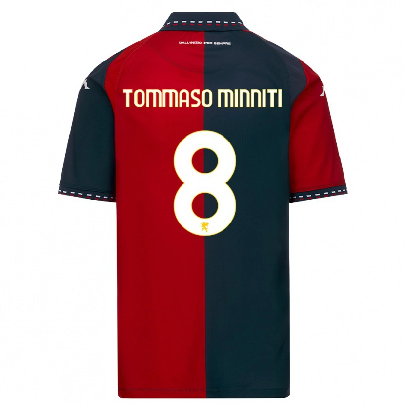Danxen Damen Giovanni Tommaso Minniti #8 Rot Schwarz Weiß Heimtrikot Trikot 2026/27 T-Shirt