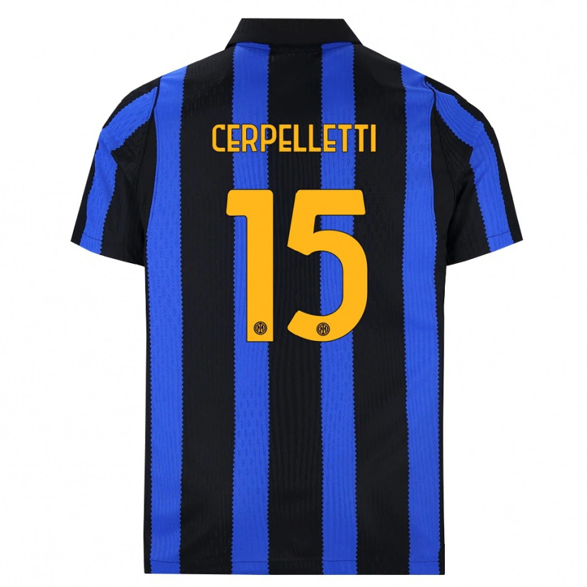 Danxen Damen Filippo Cerpelletti #15 Schwarz Blau Gelb Heimtrikot Trikot 2026/27 T-Shirt