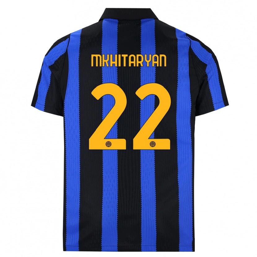 Danxen Damen Henrikh Mkhitaryan #22 Schwarz Blau Gelb Heimtrikot Trikot 2026/27 T-Shirt