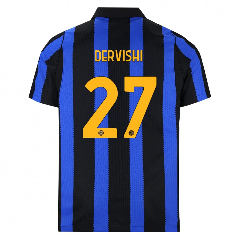 Danxen Damen Kristian Dervishi #27 Schwarz Blau Gelb Heimtrikot Trikot 2026/27 T-Shirt