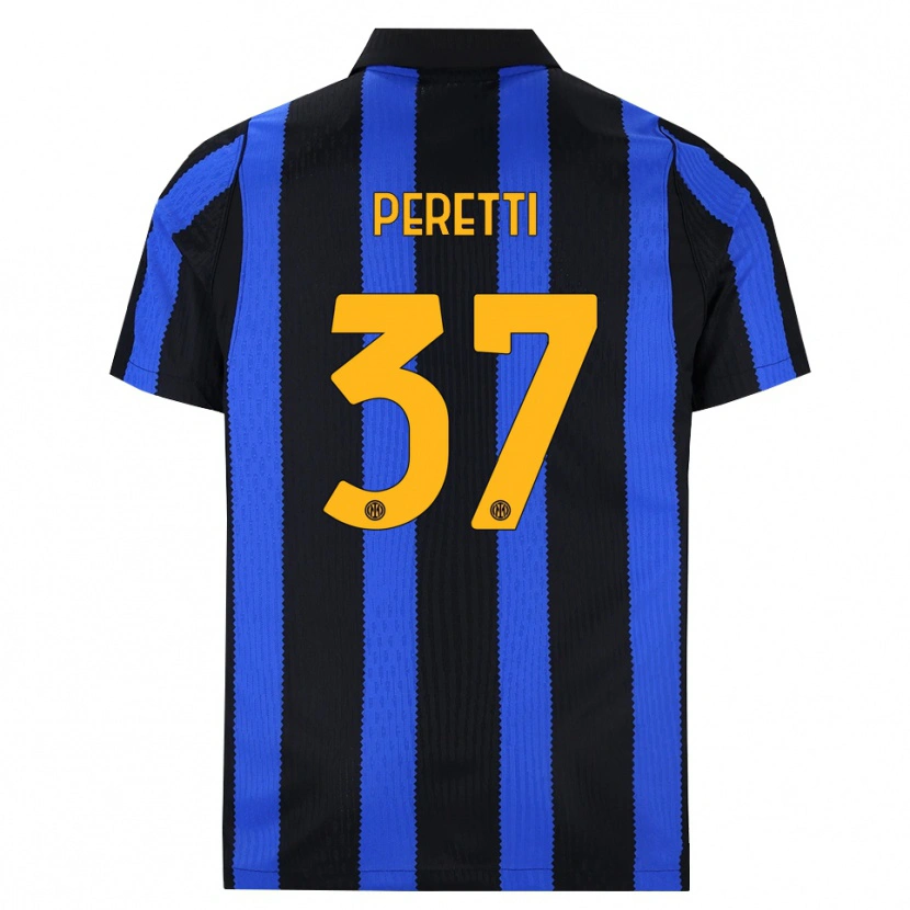 Danxen Damen Lorenzo Peretti #37 Schwarz Blau Gelb Heimtrikot Trikot 2026/27 T-Shirt
