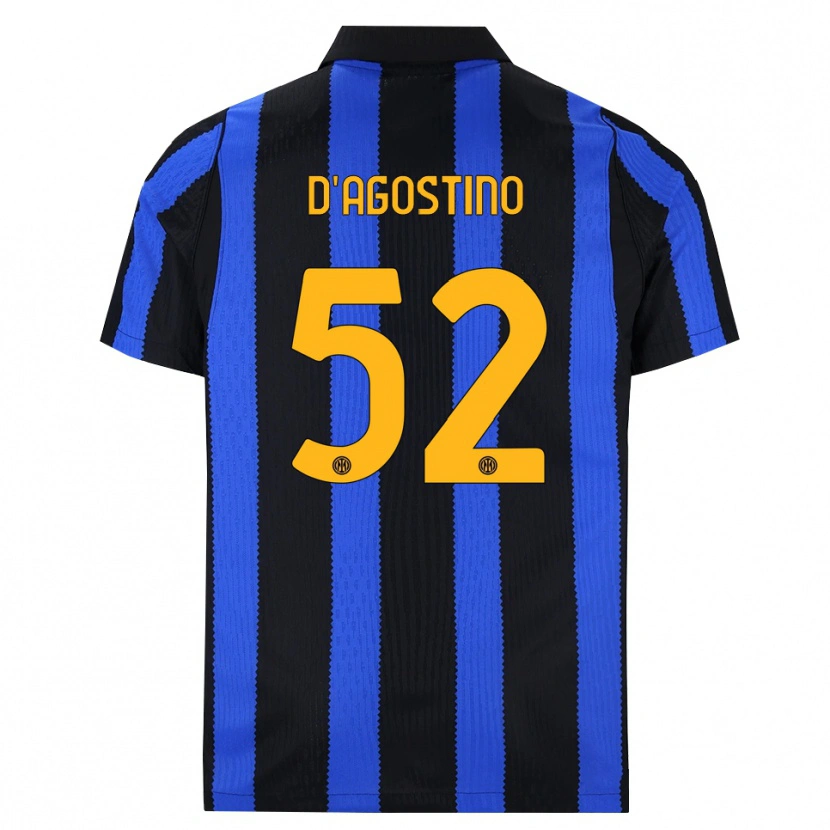 Danxen Damen Giovanni D'agostino #52 Schwarz Blau Gelb Heimtrikot Trikot 2026/27 T-Shirt
