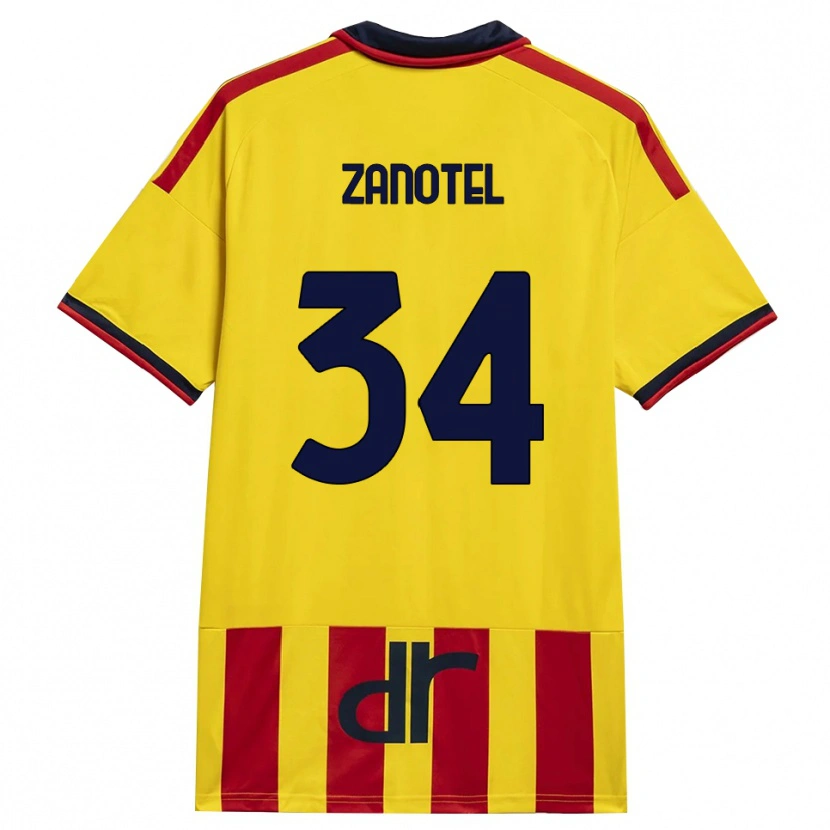 Danxen Damen Giovanni Zanotel #34 Gelb Rot Heimtrikot Trikot 2026/27 T-Shirt