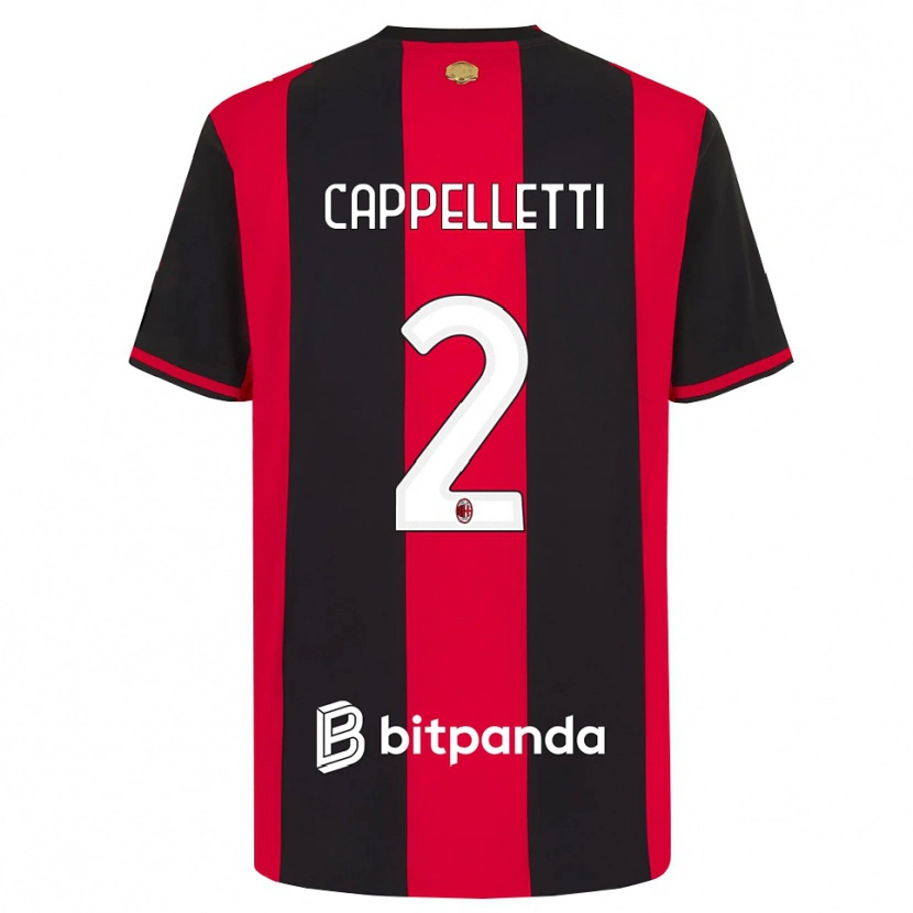 Danxen Damen Mattia Cappelletti #2 Rot Schwarz Weiß Heimtrikot Trikot 2026/27 T-Shirt