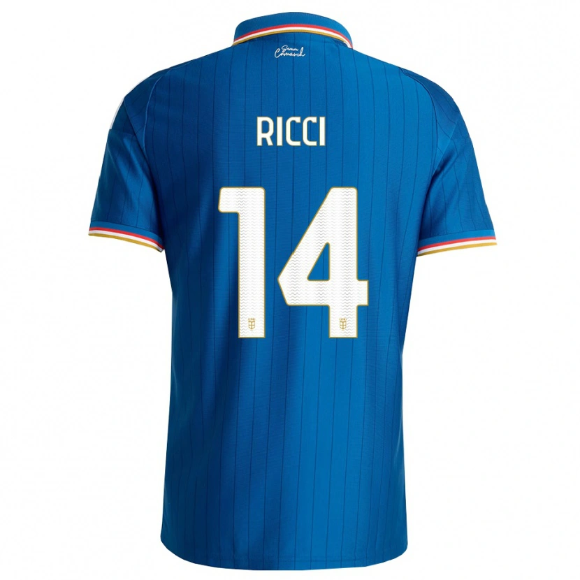 Danxen Damen Samuele Ricci #14 Blau Weiß Rot Heimtrikot Trikot 2026/27 T-Shirt