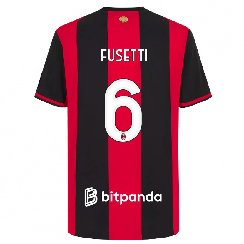 Danxen Damen Laura Fusetti #6 Rot Schwarz Weiß Heimtrikot Trikot 2026/27 T-Shirt
