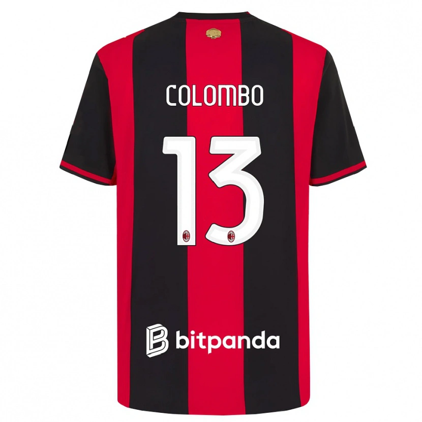 Danxen Damen Federico Colombo #13 Rot Schwarz Weiß Heimtrikot Trikot 2026/27 T-Shirt