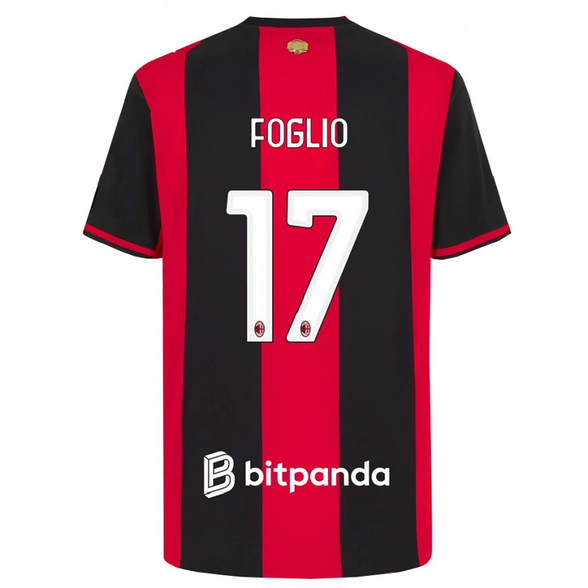 Danxen Damen Christian Foglio #17 Rot Schwarz Weiß Heimtrikot Trikot 2026/27 T-Shirt