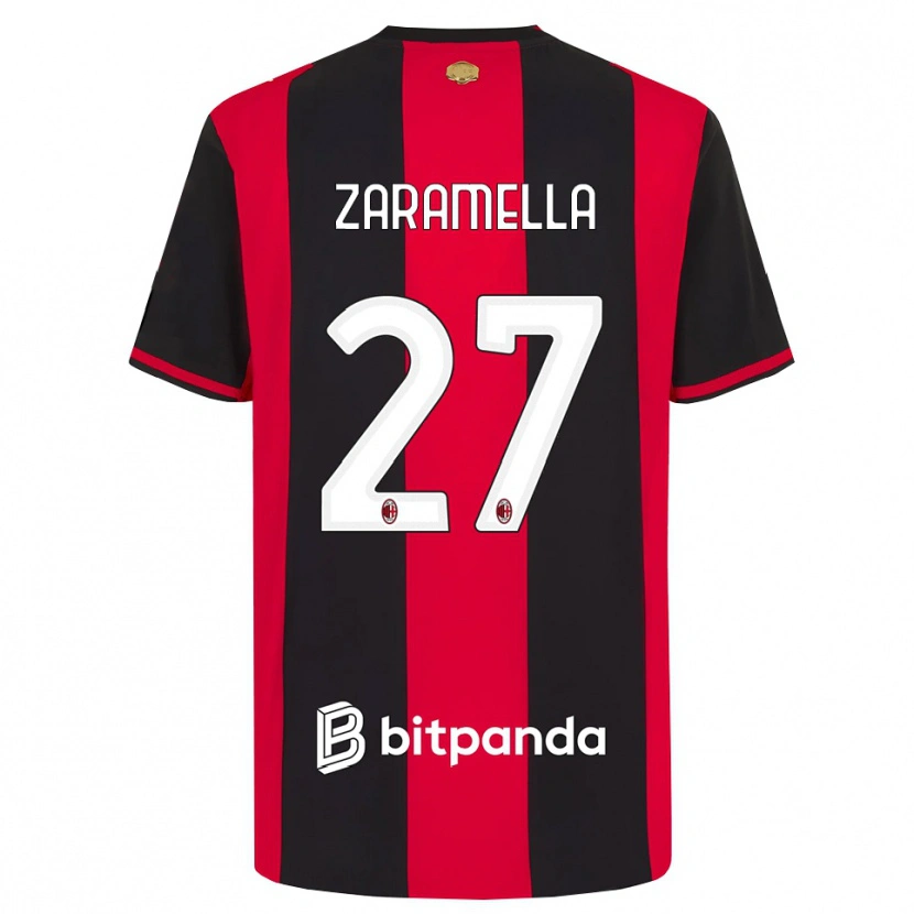 Danxen Damen Mattia Zaramella #27 Rot Schwarz Weiß Heimtrikot Trikot 2026/27 T-Shirt