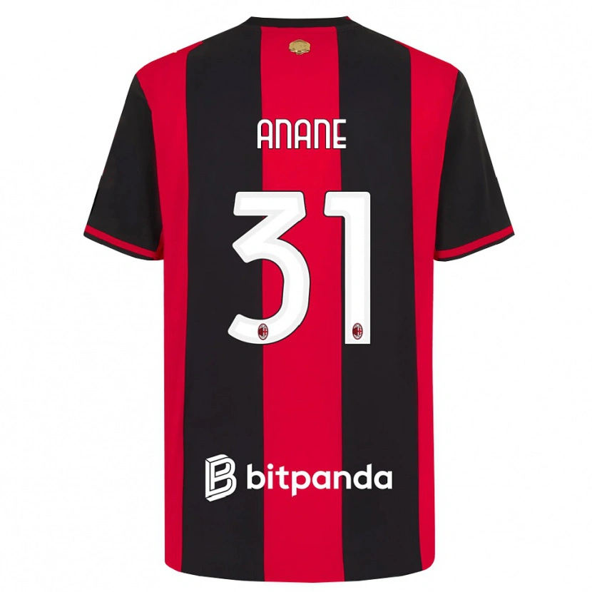 Danxen Damen Emmanuel Anane #31 Rot Schwarz Weiß Heimtrikot Trikot 2026/27 T-Shirt