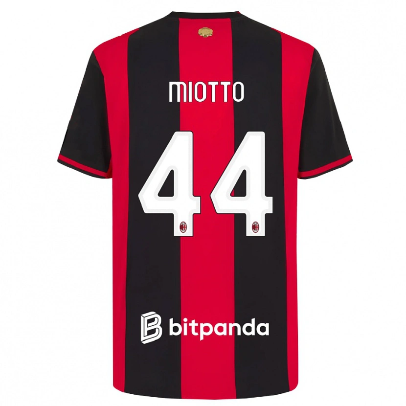 Danxen Damen Giorgia Miotto #44 Rot Schwarz Weiß Heimtrikot Trikot 2026/27 T-Shirt