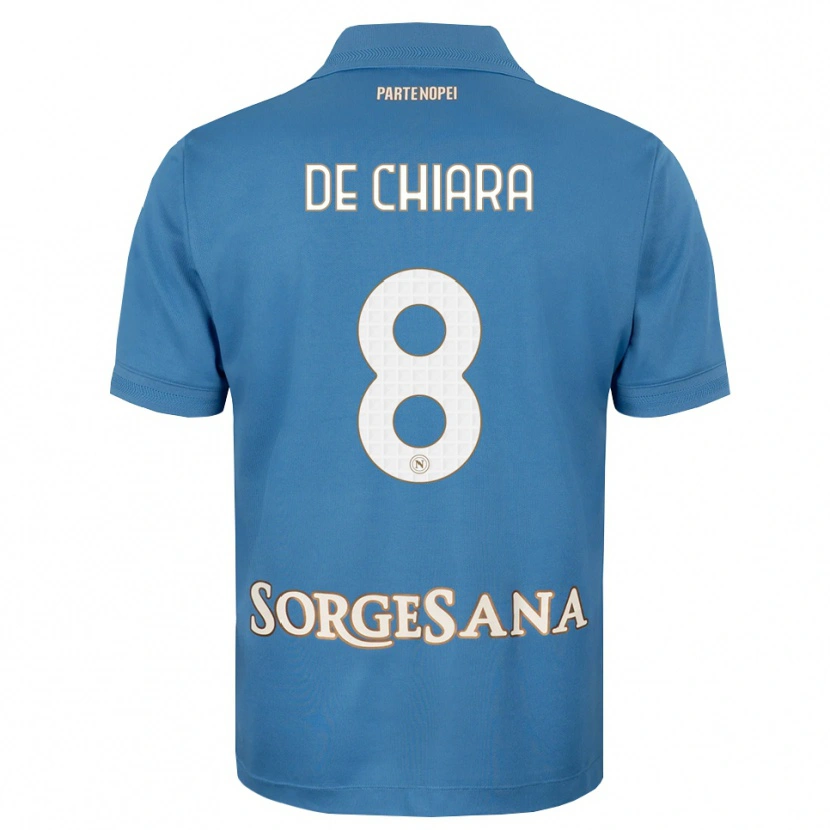 Danxen Damen Emmanuele De Chiara #8 Nebelblau Weiß Heimtrikot Trikot 2026/27 T-Shirt