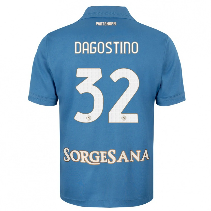 Danxen Damen Giuseppe Dagostino #32 Nebelblau Weiß Heimtrikot Trikot 2026/27 T-Shirt