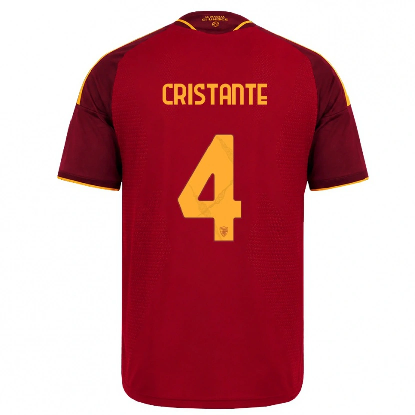 Danxen Damen Bryan Cristante #4 Rot Gold Gelb Heimtrikot Trikot 2026/27 T-Shirt