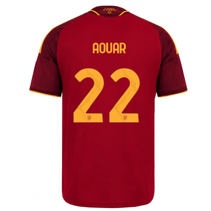 Danxen Damen Houssem Aouar #22 Rot Gold Gelb Heimtrikot Trikot 2026/27 T-Shirt