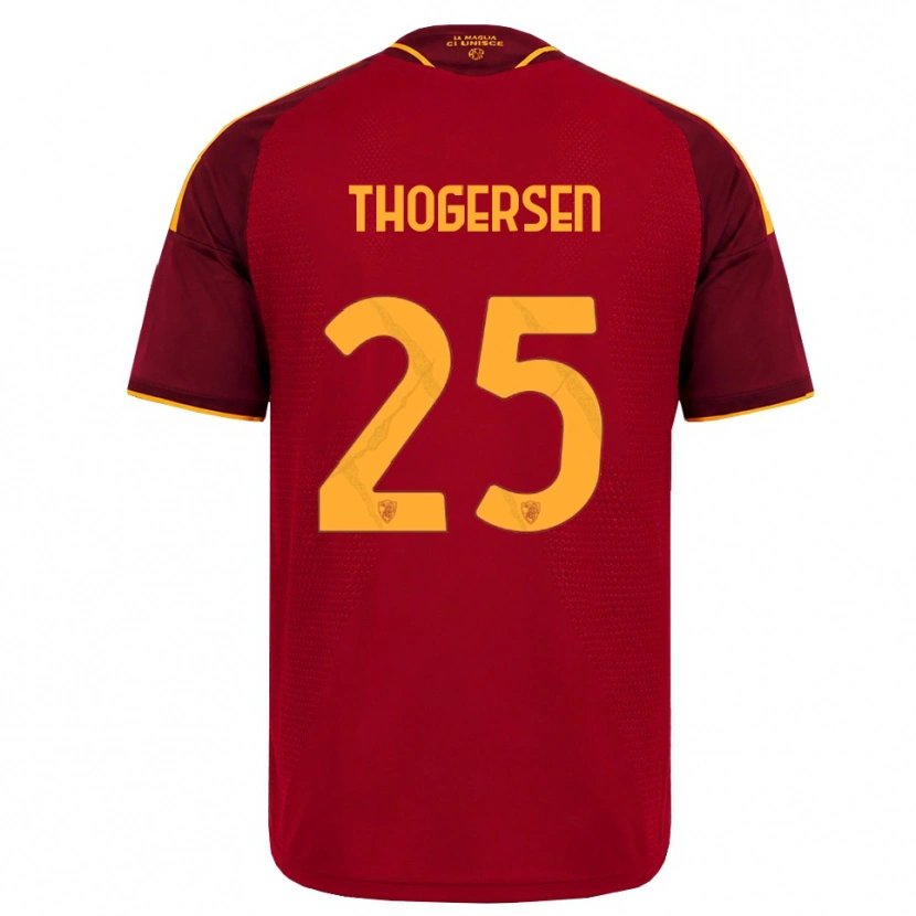 Danxen Damen Frederikke Skjødt Thøgersen #25 Rot Gold Gelb Heimtrikot Trikot 2026/27 T-Shirt