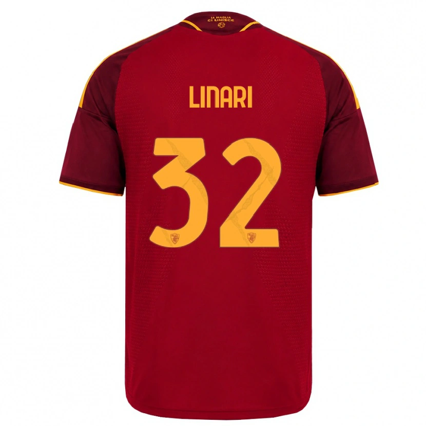 Danxen Damen Elena Linari #32 Rot Gold Gelb Heimtrikot Trikot 2026/27 T-Shirt