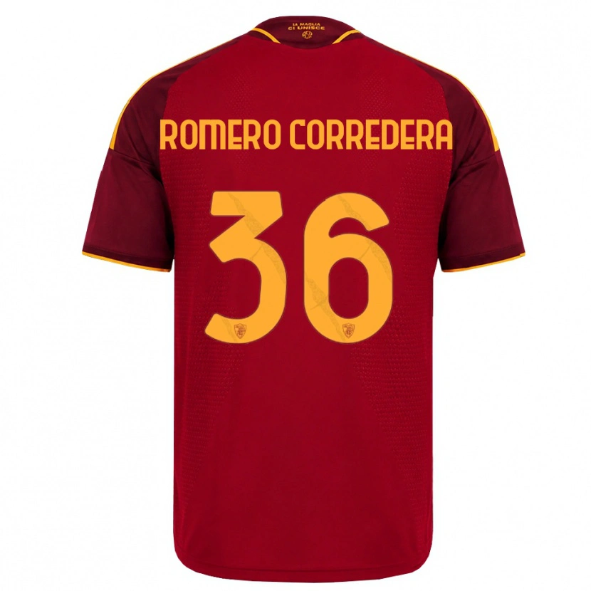 Danxen Damen Miguel Romero Corredera #36 Rot Gold Gelb Heimtrikot Trikot 2026/27 T-Shirt
