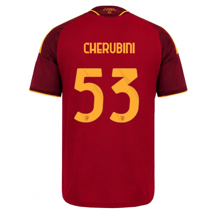 Danxen Damen Martina Cherubini #53 Rot Gold Gelb Heimtrikot Trikot 2026/27 T-Shirt